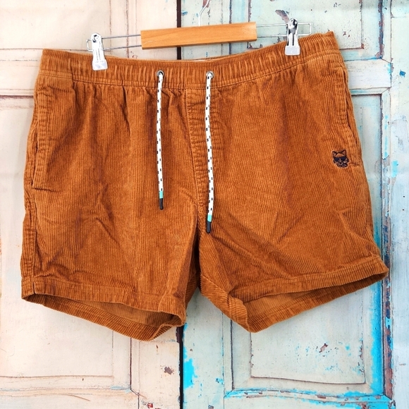 Party Pants Corduroy Party Shorts in Brown - Picture 1 of 5